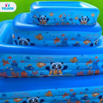Kolam Renang Anak-anak Kolam Renang Motif Panda Lucu Bahan Kuat Portable Swimming Pool | Yelang Indonesia - 120cm, Kolam