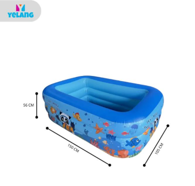 Kolam Renang Anak-anak Kolam Renang Motif Panda Lucu Bahan Kuat Portable Swimming Pool | Yelang Indonesia - 120cm, Kolam
