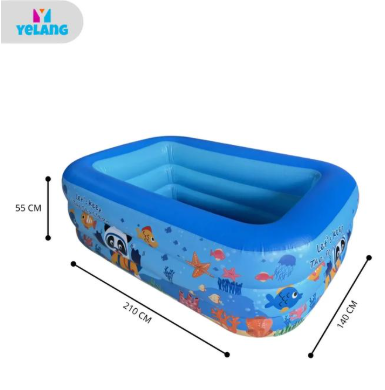 Kolam Renang Anak-anak Kolam Renang Motif Panda Lucu Bahan Kuat Portable Swimming Pool | Yelang Indonesia - 120cm, Kolam